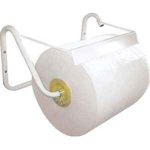 Porta Rotolo Carta Asciugamani a Parete Acciaio Vern Bianco CM 39 H.cm 42