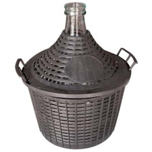 Damigiana Bocca Stretta Vestita Vetro/plt LT 10
