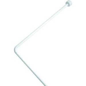 Tubo Reggitenda Angolare x Doccia Alluminio Bianco MM 25 CM 80X80X80