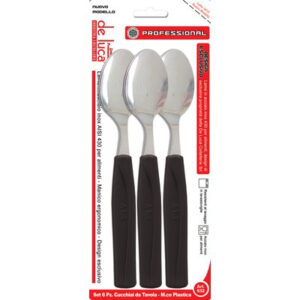 Cucchiaio Tavola Super de Luca Manico Plt Nero/inox Cf=pz 6