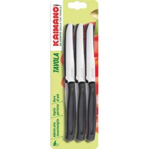Coltello Tavola Dinamik Kaimano Manico Plt Nero/inox CM 11 Cf=pz 6