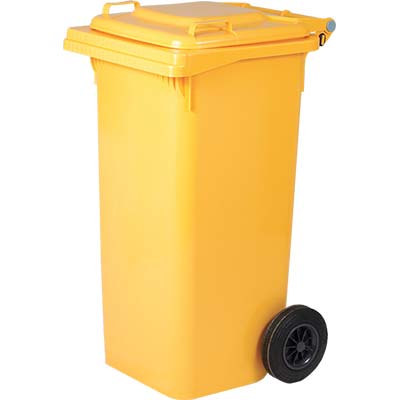 Bidone Immondizia Green 240 + Ruote Ics Giallo LT 240 CM 72X58 H.cm 106 Bidone Immondizia Green 240 + Ruote Ics Giallo LT 240 CM 72X58 H.cm 106
