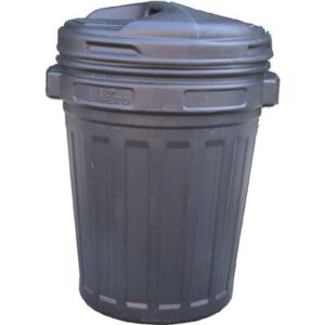 Bidone Immondizia + Coperchio a Vite Nero LT 70 CM 45 H.cm 62