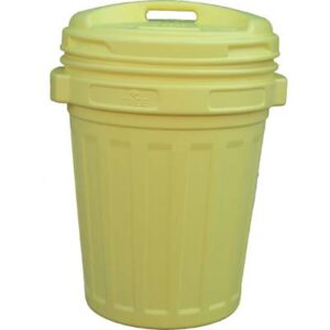 Bidone Immondizia + Coperchio a Vite Giallo LT 70 CM 45 H.cm 62