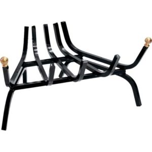 Brucialegna Angolare x Camino Ferro Battuto + Pomi Ottone CM 40