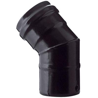Gomito Pellet 45° Nero Opaco Save CM 10