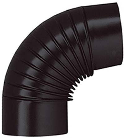 Gomito Legna 90° Classic Nero Opaco Save CM 15