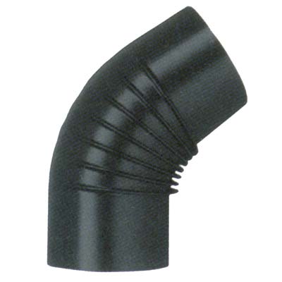Gomito Legna 45° Classic Nero Opaco Save CM 13