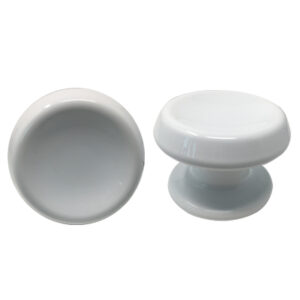 Pomolo x Portone 866 Saguatti Alluminio Bianco RAL 9010 D.mm 80 Base D.mm 70