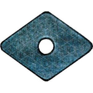 Rondella Tirafondo Romboidale Ruberoide MM 27X27 Foro MM 6,0 Cf=pz 100