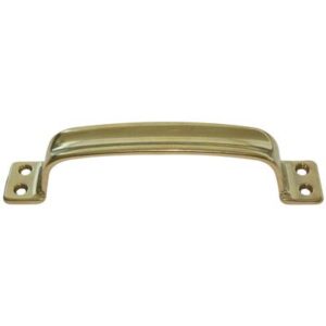 Maniglietta Mobili Scannellata Ottone Lucido I.mm 140