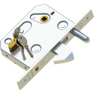 Serratura Cancello Infilare 350 Combi B.q Zinc F.mm 25 C.sagom M1+Q8 E.mm 60