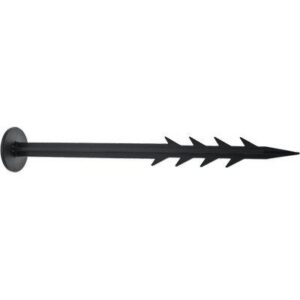 Picchetto Chiodo Blocca Telo Pa Nero Dentato MM 45 H.cm 20 Cf=pz 100