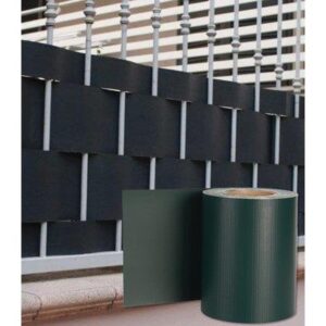 Fascia Coprente Ringhiere Effe PVC Verde H.cm 19 MT 35 + 20 Clips