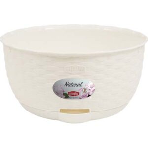 Ciotola Rattan Natural Stefanplast PP Bianco CM 30 H.cm 14,5