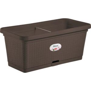Cassetta + Riserva + Ruote Natural Stefanplast PP Rattan Moka CM 80X40 H.cm 34