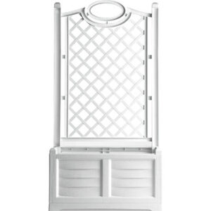 Fioriera + Grigliato Separe Bama PP Bianco CM 80X42,5 H.cm 150
