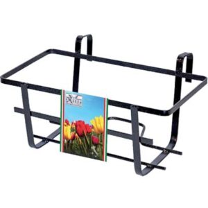 Balconiera Geranio Fissa Ferro Battuto Vern Nero CM 40X28 H.cm 18