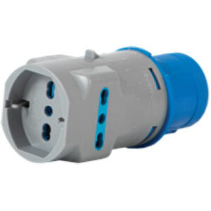 Adattatore Triplo Spina BLU-16A+SCHUKO 73100 Vb 2P+T 16A IP44