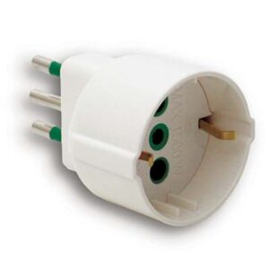 Adattatore 10A-SCHUKO Fme Bianco 2P+T 10A