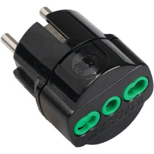 Adattatore SCHUKO-16A Bipasso Fme Nero 2P+T