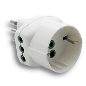 Adattatore Triplo 10A-10A+SCHUKO Fme Bianco 2P+T