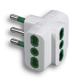 Adattatore Triplo 16A-16A Fme Bianco 2P+T