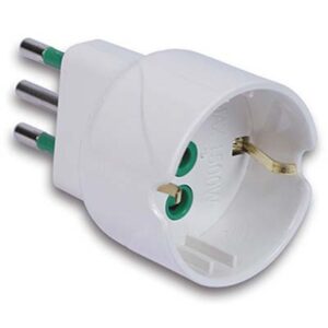 Adattatore Schuko Garanti Bianco 2P+T 10A