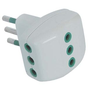 Adattatore Triplo 10A-10A Garanti Bianco 2P+T