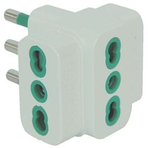 Adattatore Triplo 16A-16A Garanti Bianco 2P+T