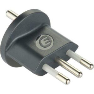 Adattatore Schuko Fisso Electraline Grigio 2P+T 10A