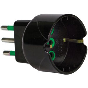 Adattatore Schuko Garanti Nero 2P+T 10A
