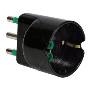 Adattatore Schuko Garanti Nero 2P+T 16A
