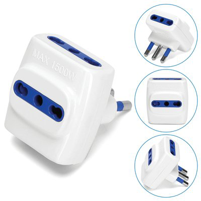 Adattatore Triplo 16A-16A Aigostar Bianco 2P+T Adattatore Triplo 16A-16A Aigostar Bianco 2P+T