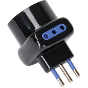 Adattatore Triplo 10A-10A+SCHUKO Aigostar Nero 2P+T