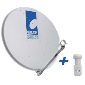 Parabola Satellitare + Illuminatore Galaxy Acciaio Zincato CM 80