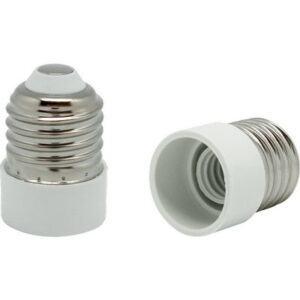 Adattatore Lampada E27-E14 Electarline Termoplastico Bianco