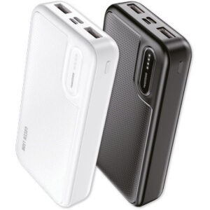 Power Bank + LED Lostech Nero/bian Mah 20000 Presa Type C-micro USB Usc.usb