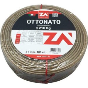Cavetto Acciaio Ottonato Trasparente MM 5,0 MT 100
