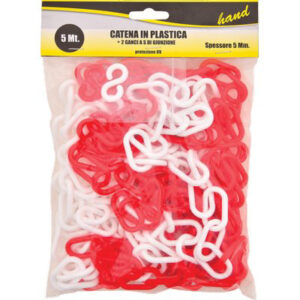 Catena Segnaletica Hand Plt Bianco/rosso D.mm 5 MT 5