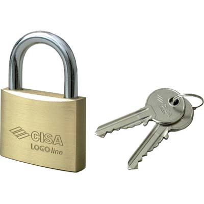 Lucchetto 21010 Logo Ottone Arco Cromato Chiavi 2 MM 60