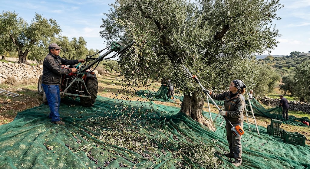 Abbacchiatori e scuotitori per olive